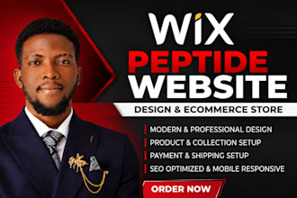 design a peptide website in wix studio