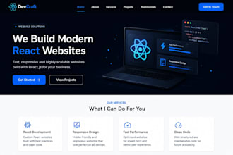 build a responsive react website or frontend