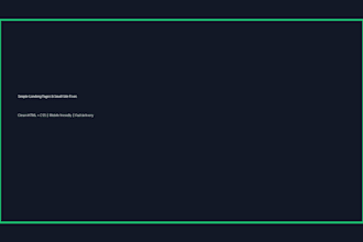 build a simple landing page or make a small site fix
