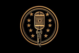 create professional microphone podcast logo design