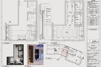 create organic shop drawing, home construction document, luxury bathroom design