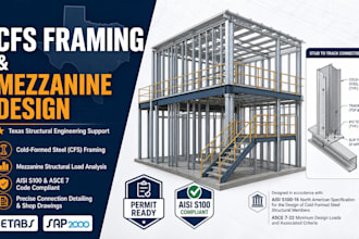 engineer cold formed steel framing and connections for your mezzanine texas