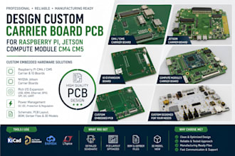design custom carrier board pcb for raspberry pi, jetson compute module cm4 cm5