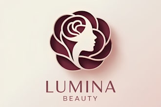 create modern luxury cosmetics, beauty salon and spa logo design