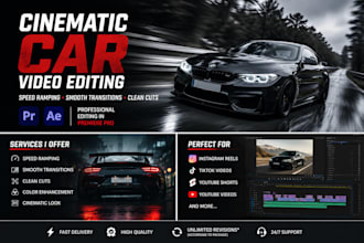 edit cinematic car videos with speed ramping