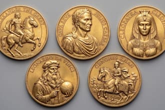 design custom 3d coin challenge and collectible bas relief medallion coin render