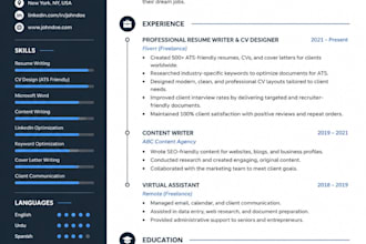 design professional cv and social media post in twelve hours