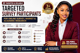 recruit targeted participants for online survey and academic research