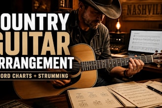 create country guitar chord charts and acoustic arrangements for your song