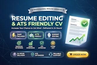 write ats resumes, executive cvs and federal resumes in 24 h