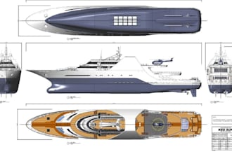 reverse engineer boat hulls into accurate 2d drawings and 3d cad models