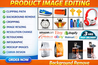 do product photo editing, retouching and mockup in photoshop