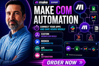 fix make com, made com, setup make com automation, make automation, make expert