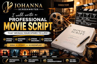 write a cinematic movie script or screenplay for your story