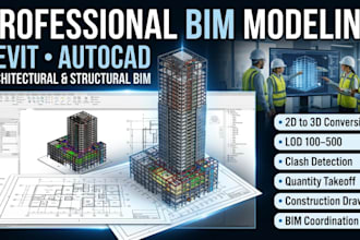 do professional 3d architectural and structural bim  model in revit and autocad