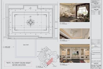 cad drawing layout plan,technical floor plan, classical interior style rendering