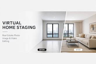 virtual staging home furniture renovation real estate photo image video editing