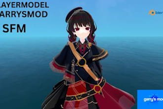 create custom sfm, gmod playermodel, l4d2 and mmd 3d models for garrys mod rp