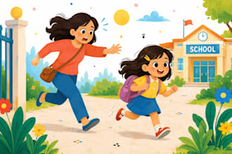 design children story book illustration and story book illustration