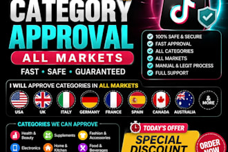 help with tiktok shop category approval and qualification
