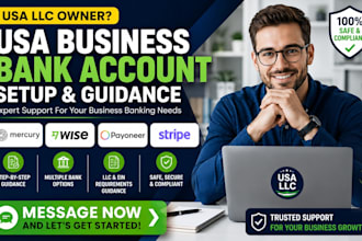 create USA business physical bank for llc owners non USA resident bank creation
