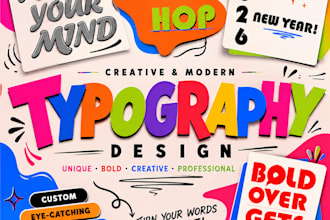 design creative and modern typography for you