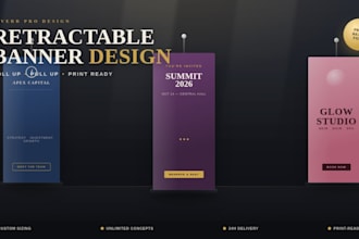 design roll up, retractable banner, billboard, yard sign, banner