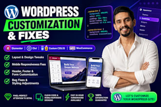 customize, tweak, or redesign your wordpress website