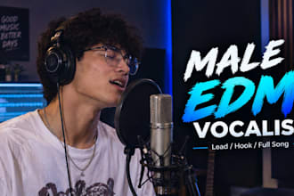 be your professional male edm vocalist and session singer