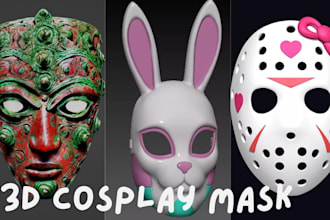 sculpt 3d mask 3d helmet cosplay mask cosplay armor 3d print and paint mask