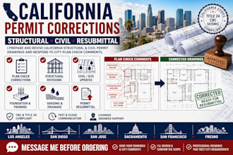 prepare california permit correction drawings