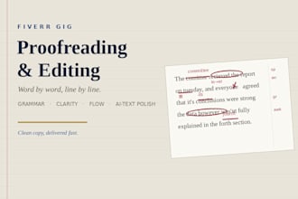 proofread and edit your writing for grammar and clarity