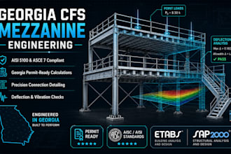 prepare georgia steel mezzanine design and structural calculations for permit