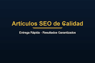 escribiré artículos SEO optimizados para tu blog o web