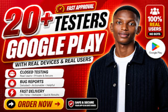 provide 12 testers close testing 20 testers mobile app testing 12 testers