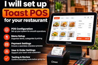 set up toast pos restaurant pos menu payment setup