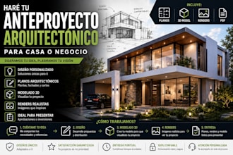 haré tu anteproyecto arquitectónico para casa o negocio