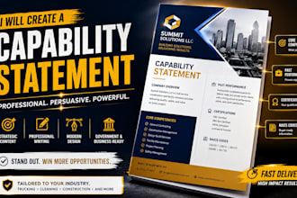 create a professional company capability statement