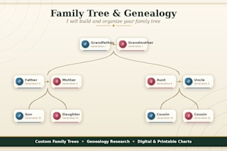 build and organize your family tree and ancestry chart