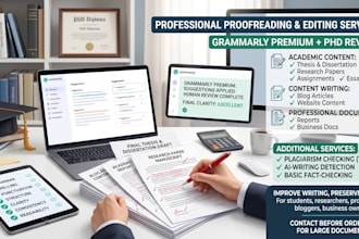professionally proofread and edit your document for grammar and spelling