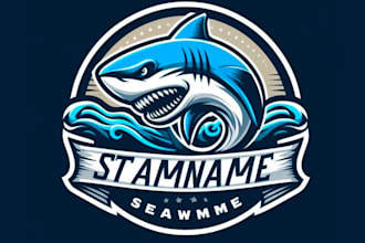 make high quality shark logo with unlimited revision
