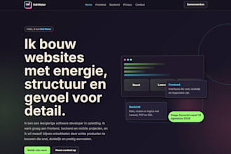 build a responsive react or laravel website for your business