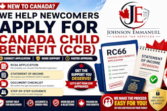 help newcomers apply for canada child benefit ccb, rc66 and statement of income