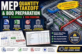 do mep quantity takeoff and boq preparation