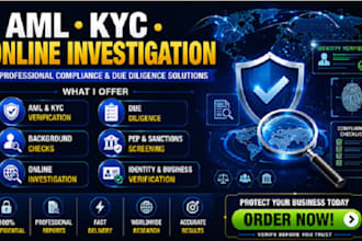 do online investigation, aml kyc background check, due diligence and osint