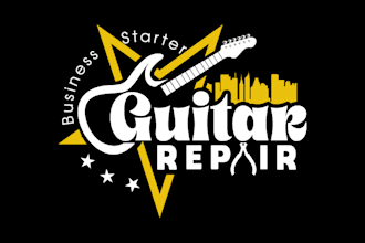 design awesome guitar logo with new concepts