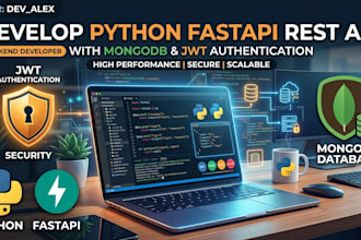 develop python fastapi rest API with mongodb and jwt authentication