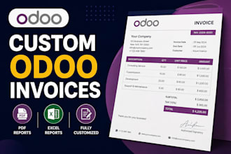 design, customize odoo reports qweb pdf excel invoices and accounting template