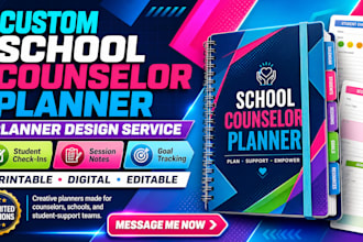 design a custom school counselor planner