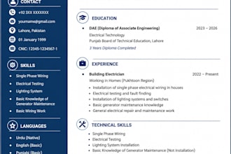 create professional cv resume create